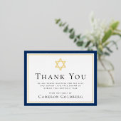 Carte de remerciements de sympathie bleu foncé (Debout devant)