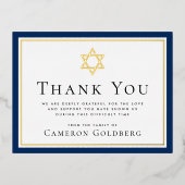 Carte de remerciements de sympathie bleu foncé (Recto)