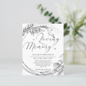 CARTE DE REMERCIEMENTS de sympathie BUDGET. Feuill (Debout devant)