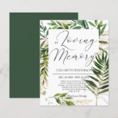 CARTE DE REMERCIEMENTS de sympathie BUDGET. Feuill (Devant / Derrière)