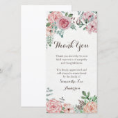 Carte de remerciements de sympathie, commémoratif (Devant / Derrière)