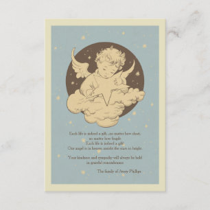 Carte de remerciements de sympathie d'ange