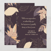 Carte de remerciements de sympathie d'arrière - (Devant / Derrière)