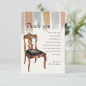 Carte de remerciements de sympathie de fauteuil vi (Debout devant)