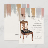 Carte de remerciements de sympathie de fauteuil vi (Devant / Derrière)
