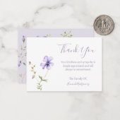 Carte de remerciements de Sympathie de la Lys flor (Devant/Arrière en situation)