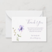 Carte de remerciements de Sympathie de la Lys flor (Devant)