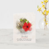 Carte de remerciements de sympathie de l'Hibiscus  (Fleur jaune)