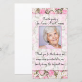 Carte de remerciements de sympathie de photo de (Devant / Derrière)