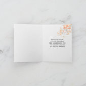 Carte de remerciements de sympathie des fleurs de  (Intérieur)