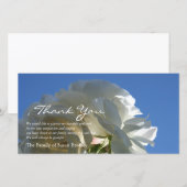 Carte de remerciements de sympathie du ciel bleu 3 (Devant / Derrière)