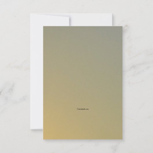 Carte de remerciements de sympathie du coucher du (Dos)