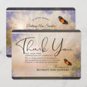 Carte de remerciements de Sympathie du jardin éter (Devant / Derrière)