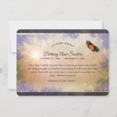 Carte de remerciements de Sympathie du jardin éter (Dos)