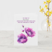 Carte de remerciements de sympathie du Poppy Purpl (Fleur jaune)