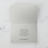 Carte de remerciements de sympathie en gris classi (Intérieur)