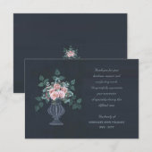 Carte de remerciements de sympathie florale (Devant / Derrière)