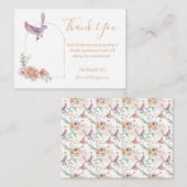 Carte de remerciements de sympathie florale d'oise (Devant / Derrière)
