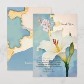 Carte de remerciements de sympathie florale néocla (Devant / Derrière)