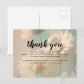 Carte de remerciements de sympathie funéraire (Devant / Derrière)