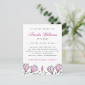 Carte de remerciements de sympathie funéraire à la (Debout devant)