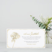 Carte de remerciements de sympathie, mémorial, or (Debout devant)