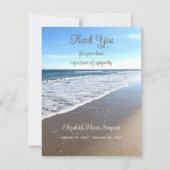 Carte de remerciements de Sympathie Ocean View (Devant)