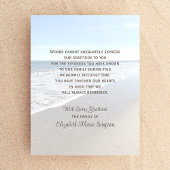 Carte de remerciements de Sympathie Ocean View