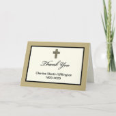 Carte de remerciements de Sympathie personnalisée (Devant)