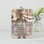 Carte de remerciements de Sympathie Photo personna (Debout devant)