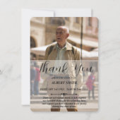 Carte de remerciements de Sympathie Photo personna (Devant)