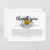 Carte de Remerciements de Sympathie pour Funéraill (Devant / Derrière)