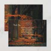 Carte de remerciements de sympathie pour la forêt (Devant / Derrière)