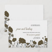 Carte de remerciements de sympathie pour la puissa (Devant / Derrière)