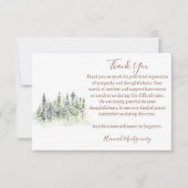 Carte de remerciements de sympathie pour les funér (Devant)