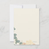 Carte de remerciements de sympathie pour les roses (Dos)