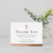 carte de remerciements de sympathie pour l'or rose (Debout devant)