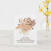 Carte de remerciements de sympathie Rose d'automne (Fleur jaune)