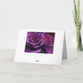 Carte de remerciements de sympathie Rose violette (Dos)