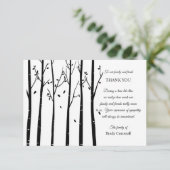 Carte de remerciements de Sympathie Silhouette Arb (Debout devant)