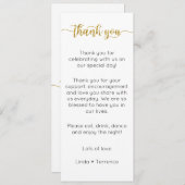 Carte de remerciements de table, Carte de réglage (Devant / Derrière)