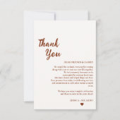 Carte de remerciements de table Mariage Sienna (Devant)