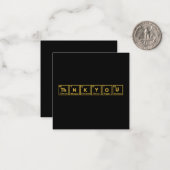 Carte de remerciements de table périodique (Devant/Arrière en situation)