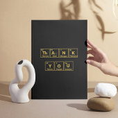 Carte de remerciements de tableau périodique