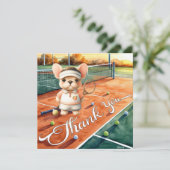 Carte de remerciements de tennis et aquarelle de b (Debout devant)