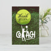 Carte de remerciements de tennis pour entraîneur d (Debout devant)