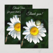 Carte de remerciements de texte de la taille blanc (Devant / Derrière)