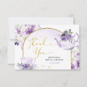 Carte de remerciements de thé à Fête des mariées f (Devant)