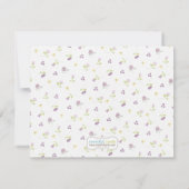 Carte de remerciements de thé de Fête de la mariée (Dos)