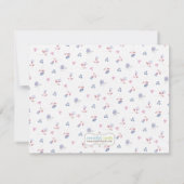 Carte de remerciements de thé de Fête de la mariée (Dos)